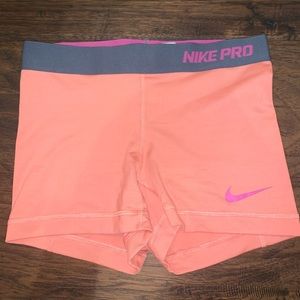 Coral Nike Pro Spandex
